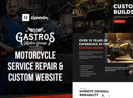 Gastros Garage – Motorcycle Service Repair Elementor Template Kit