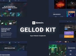 Gellod – Esport Gaming Elementor Template Kit