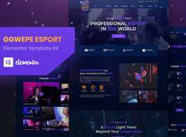 GGWEPE – Esports & Gaming Elementor Template Kit