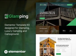 Glamping – Luxury Camping & Campground Elementor Template Kit