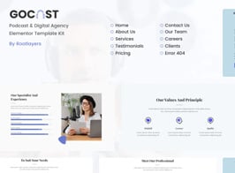 Gocast – Podcast & Digital Agency Template Kit