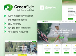 Greenside – Golf Club & Academy Elementor Template Kit