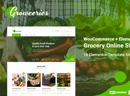 Growceries – Food & Grocery Store Elementor Template Kit
