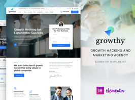 Growthy – Growth Hacking & Marketing Agency Elementor Template Kit