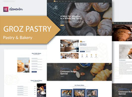 GrozPastry – Bakery Elementor Template Kit