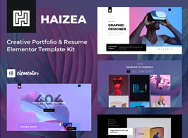 Haizea – Creative Portfolio & Resume Elementor Template Kit