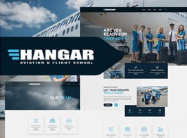 Hangar – Aviation & Flight School Elementor Template Kit