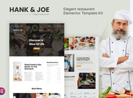 Hank & Joe – Elegant Restaurant Elementor Template Kit