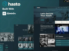 Hasto – Cyber Tech Security Service Elementor Template Kit