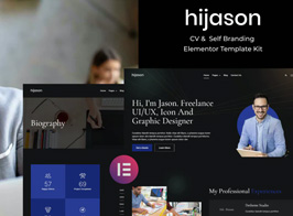 HiJason – CV & Self Branding Elementor Template Kit