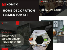 Homco – Home Interior Design Services Elementor Template Kit