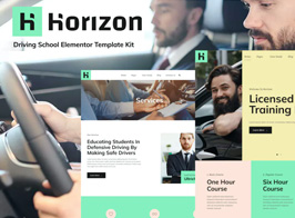 Horizon – Driving School Elementor Template Kit