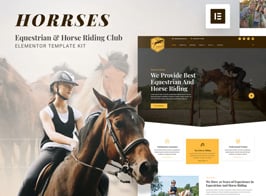 Horrses – Equestrian & Horse Riding Club Elementor Template Kit