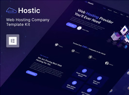 Hostic – Web Hosting Company Elementor Template Kit