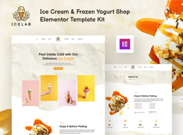 Icelab – Ice Cream & Frozen Yogurt Shop Elementor Template Kit
