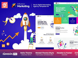 Influence Marketing – SEO & Digital Agency Elementor Template Kit