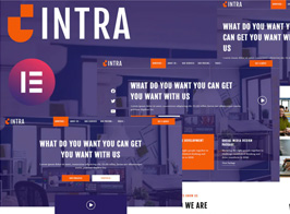 Intra – Modern Digital Agency Elementor Template Kit