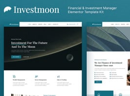 Investmoon – Finance & Investment Manager Elementor Template Kit