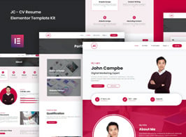 JC – CV Resume Elementor Template Kit