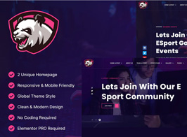 Junio – E-Sport Gaming Events & Streamer Elementor Template Kit