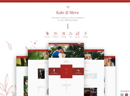 Kate & Steve – Wedding Invitation Elementor Template Kit