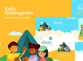 Kidiu Kindergarten – Child Care Elementor Template Kit