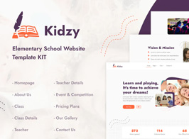 Kidzy | Elementary School Elementor Template Kit