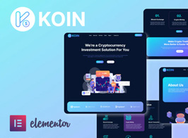Koin – Cryptocurrency Elementor Template Kit