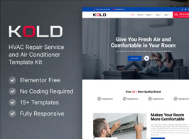 Kold – Air Conditioner & HVAC Repair Service Elementor Template Kit