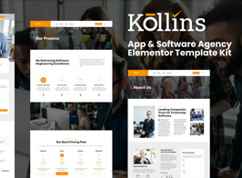 Kollins – App & Software Agency Elementor Template Kit