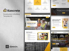 Koncrete – Construction & Building Elementor Template Kit