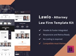 Lawio – Attorney Law Firm Elementor Template Kit