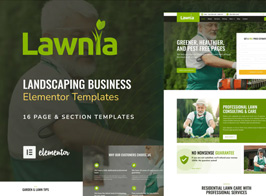 Lawnia – Gardener & Landscaping Business Elementor Template Kit