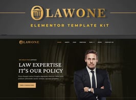 Lawone – Legal & Law Firm Elementor Template Kit