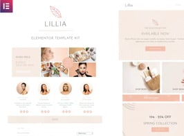 Lillia – Beauty & Skincare Elementor Template Kit