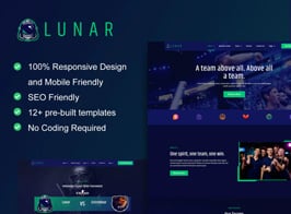 Lunar – Esports & Gaming Elementor Template Kit