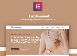 Luxdiamond – Jewelry Shop Elementor Template Kit