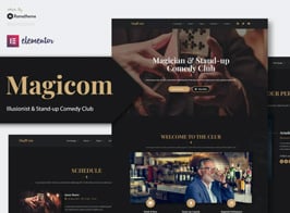 Magicom – Magician & Comedian Club Elementor Template Kit
