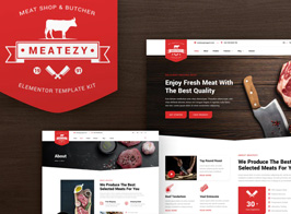 Meatezy – Meat Shop & Butcher Elementor Template Kit