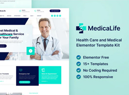 MedicaLife – Health Care & Medical Elementor Template Kit