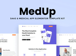 MedUp – Medical SaaS Elementor Template Kit