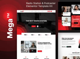 MegaFM – Radio Station & Podcaster Elementor Template Kit