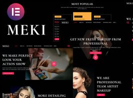 Meki – Artist Makeup Business Services Elementor Template Kit