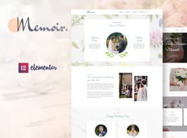 Memoir – Wedding Event & Party Organizer Elementor Template Kit