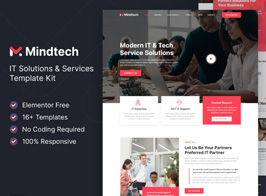 Mindtech – IT Solutions & Services Company Elementor Template Kit