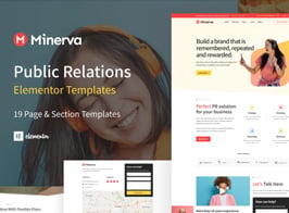 Minerva – Public Relation & Creative Agency Elementor Template Kit