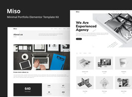 Miso – Minimal Portfolio Elementor Template Kit