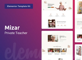 Mizar — Private Teacher & Education Elementor Template Kit
