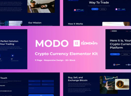 MODO – Crypto Currency Elementor Template Kit