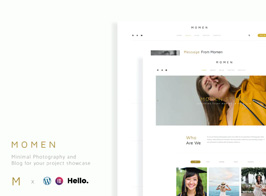 Momen – Photography & Blog Elementor Template Kit